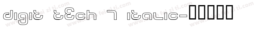 Digit Tech 7 Italic字体转换